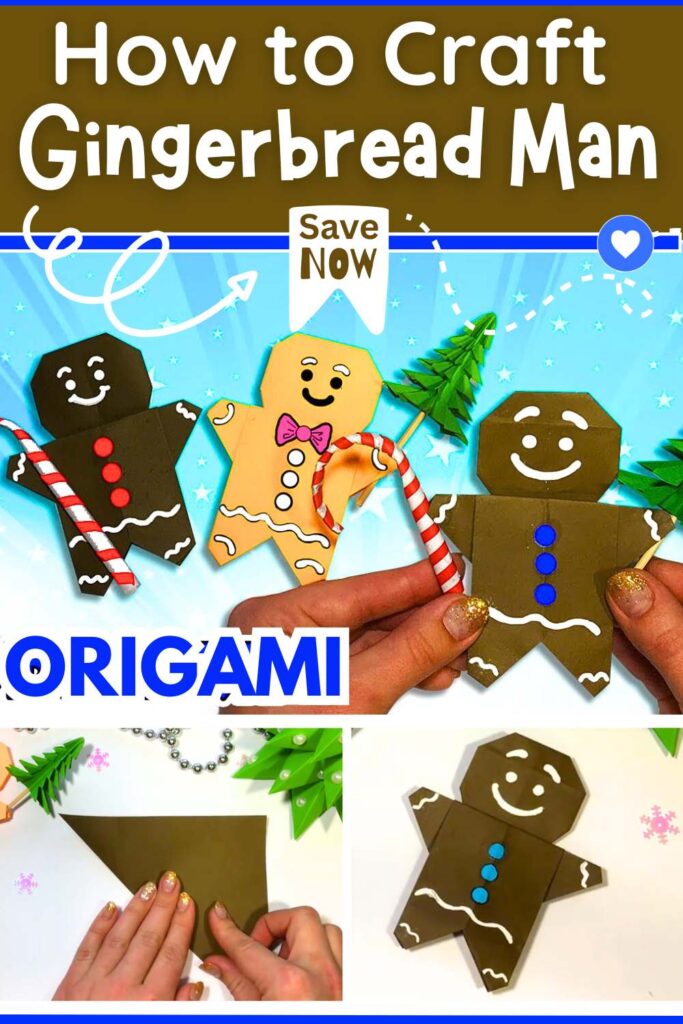 Origami Gingerbread Man Christmas Craft