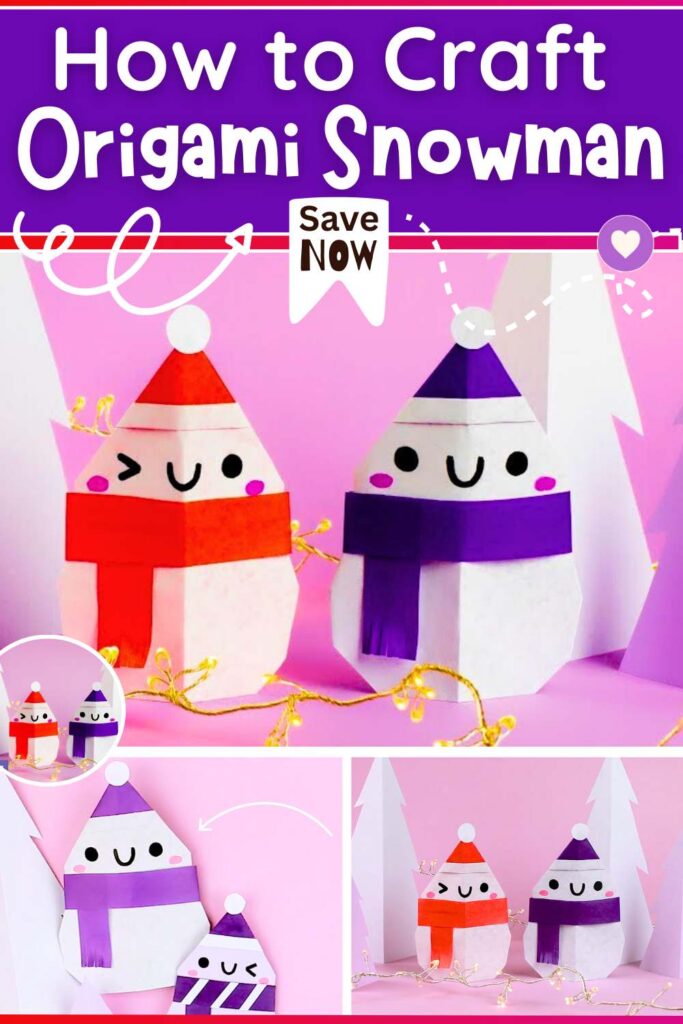 Origami Kawaii Snowman