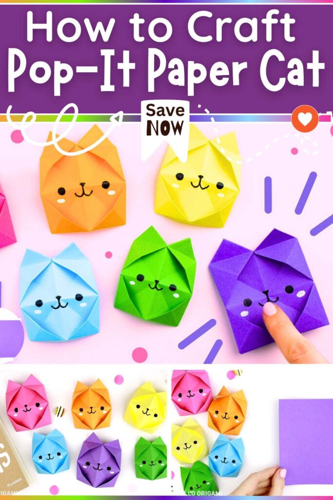 Origami Pop-It Cats