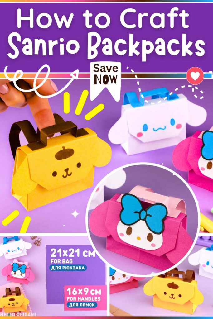 Origami Sanrio Mini School Bags