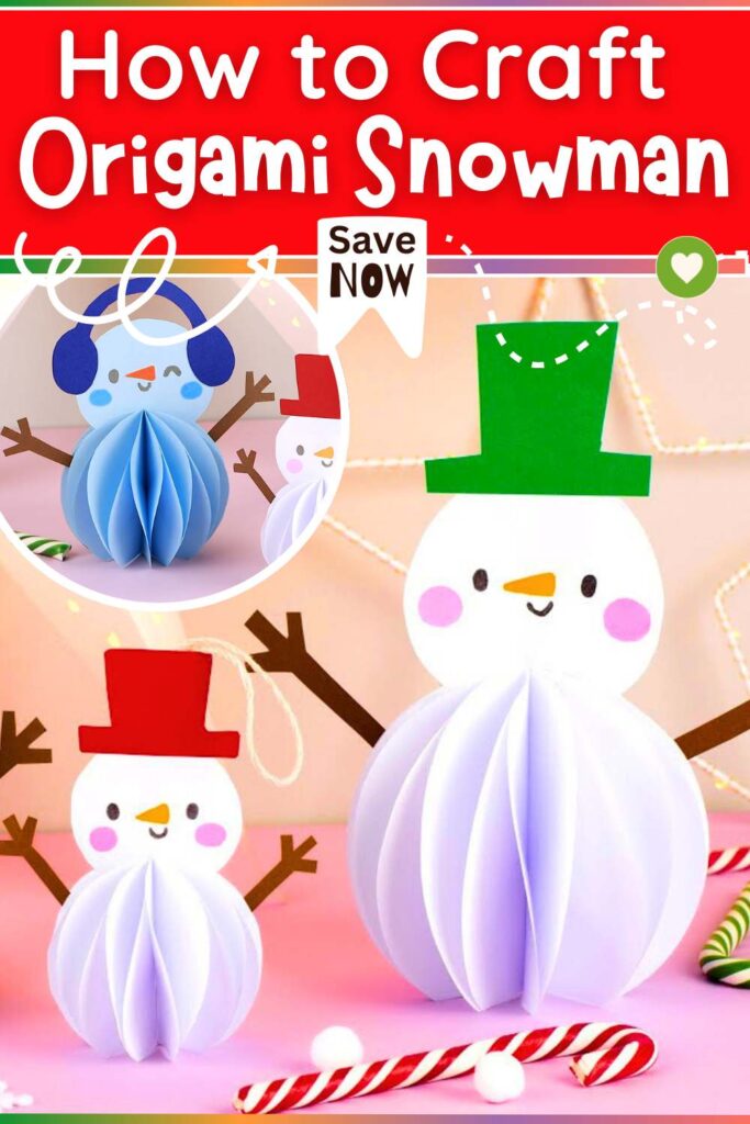 Origami Snowman from Circles