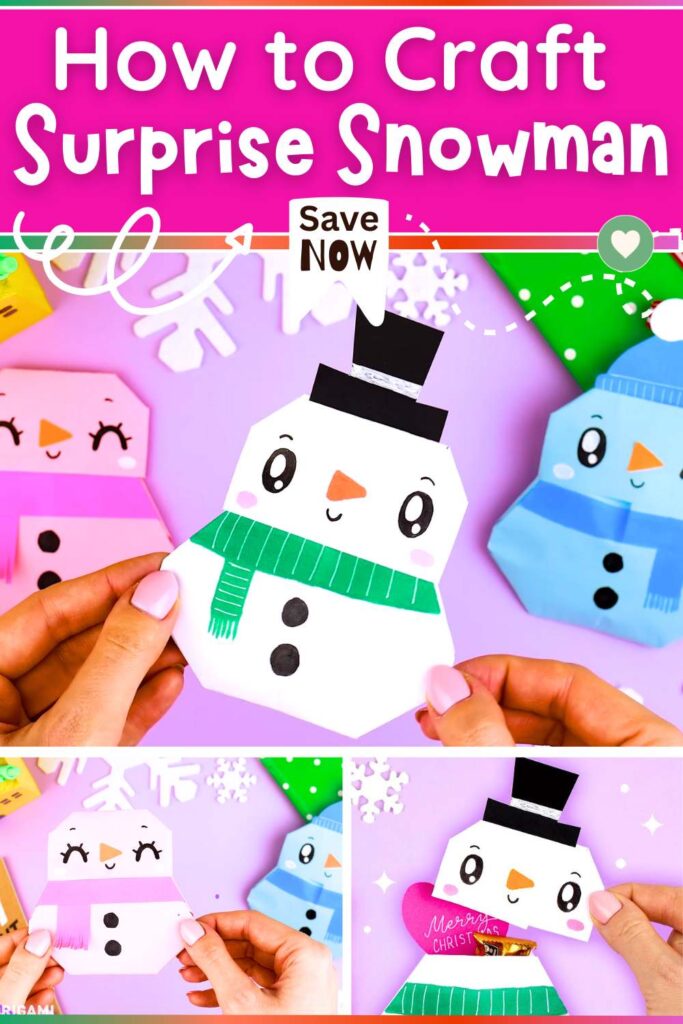 Origami Surprise Snowman
