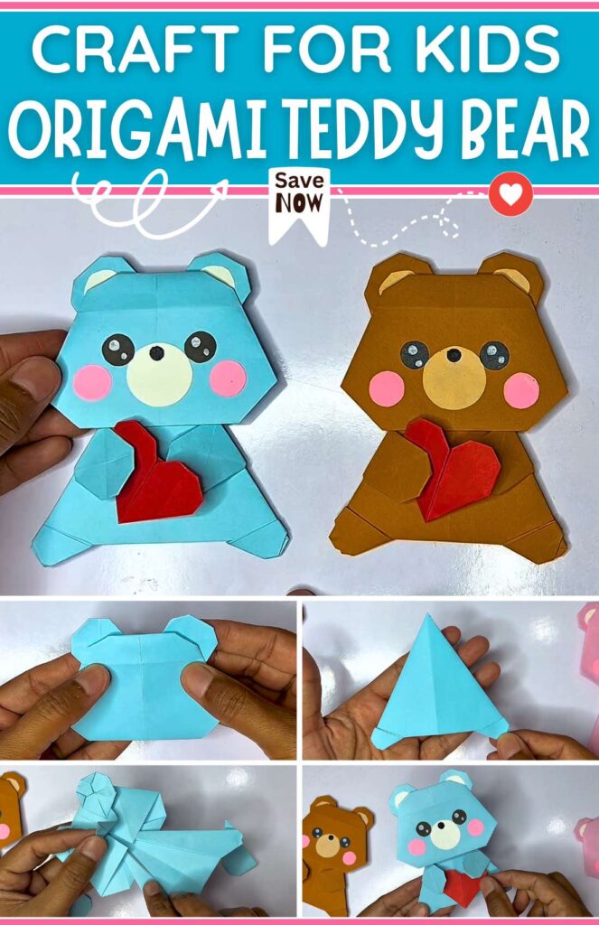 CRAFT FOR KIDS Origami TEDDY BEAR