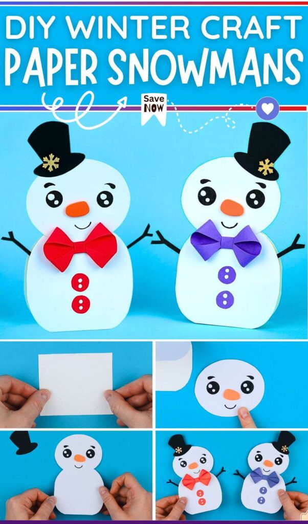 CRAFT FOR KIDS PAPER SNOWMANs