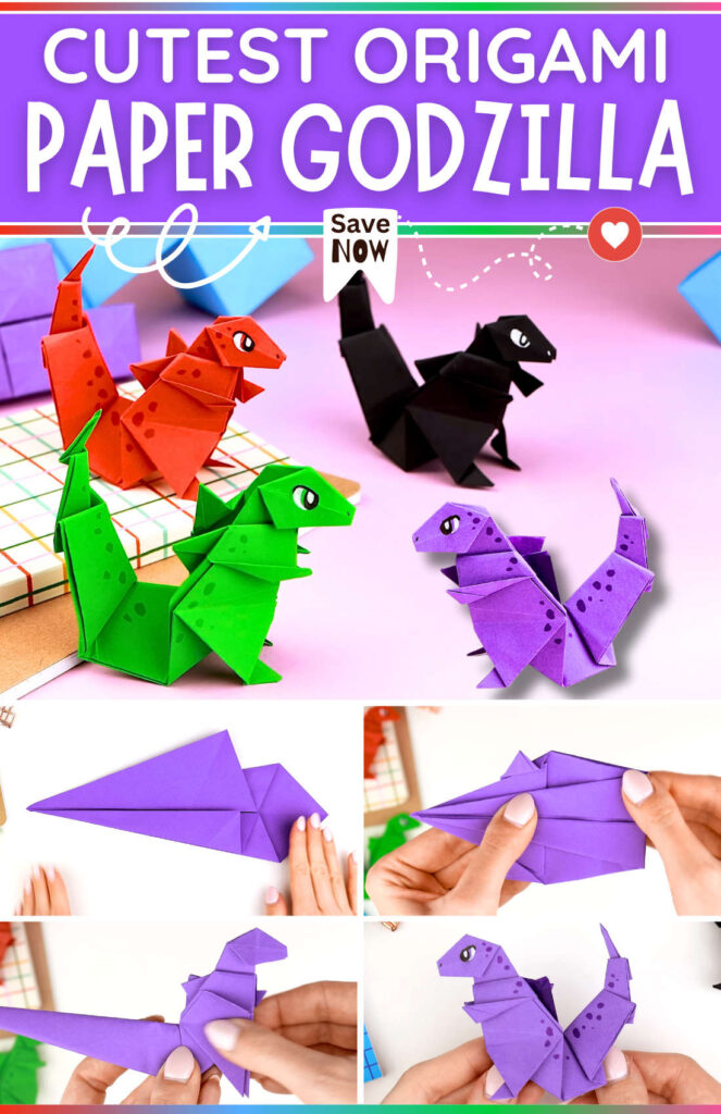 CUTEST ORIGAMI Paper Godzilla