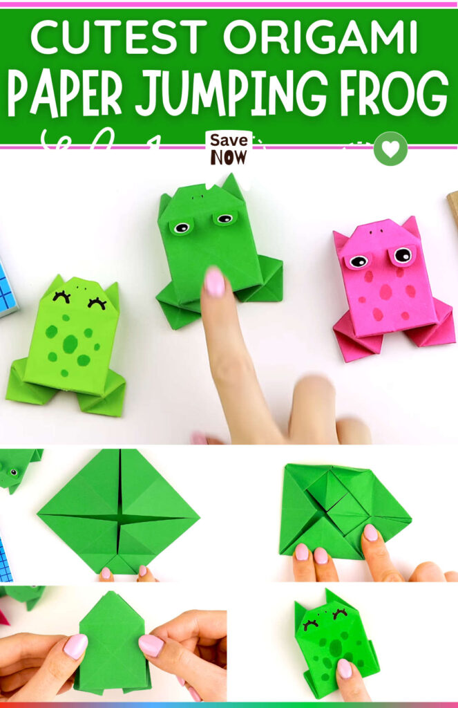 CUTEST ORIGAMI Paper Jumping Frog