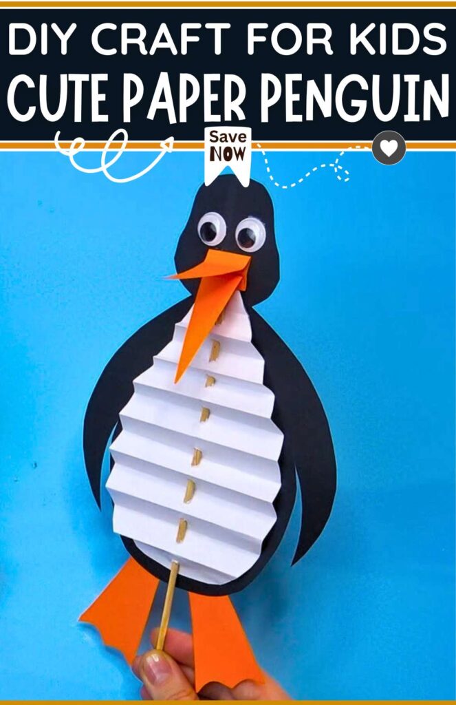 DIY CRAFT FOR KIDS CUTE PAPER PENGUIN