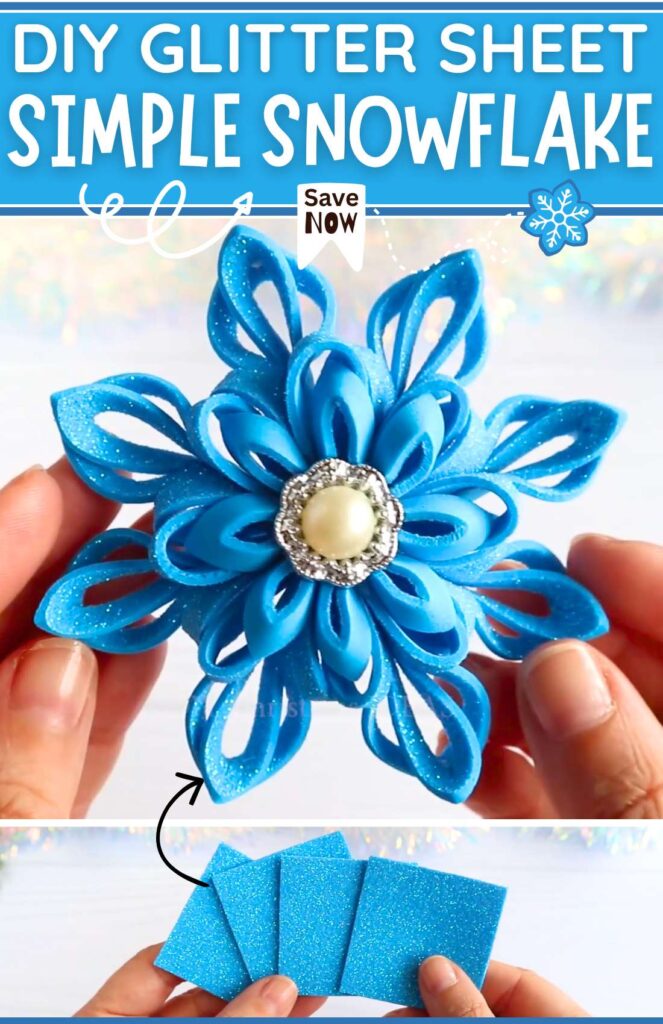 DIY GLITTER SHEET Simple SNowflake