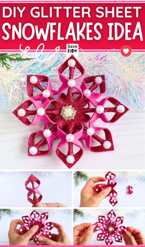 DIY GLITTER SHEET Snowflakes Idea