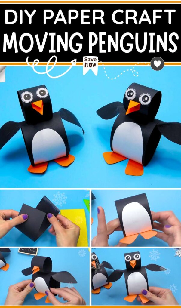 DIY PAPER CRAFT MOVING PENGUINs
