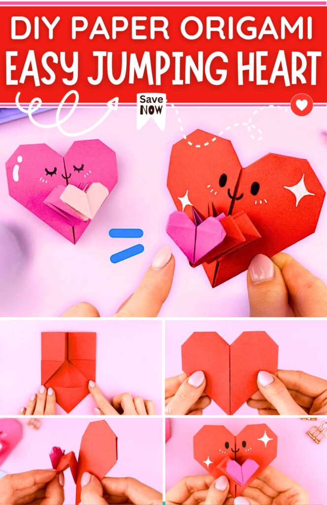 DIY PAPER ORIGAMI EASy JUmping Heart