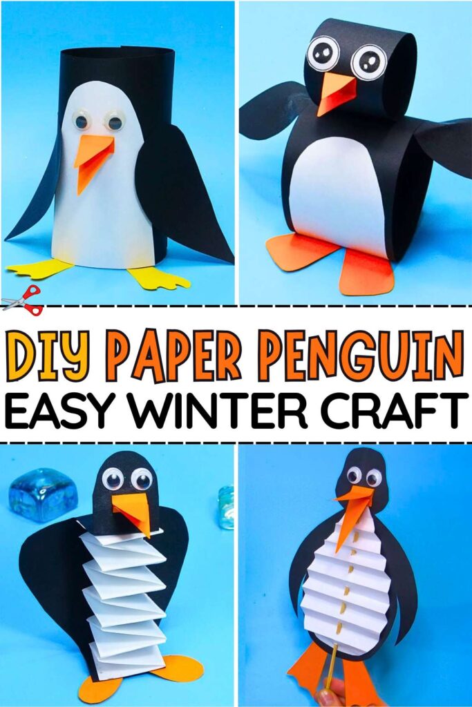 DIY PAPER PENGUIN EASY WINTER CRAFT