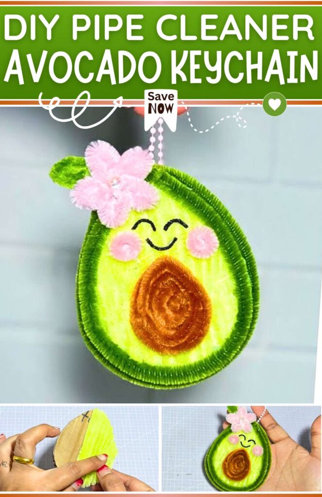 DIY PIPE CLEANER AVocado Keychain