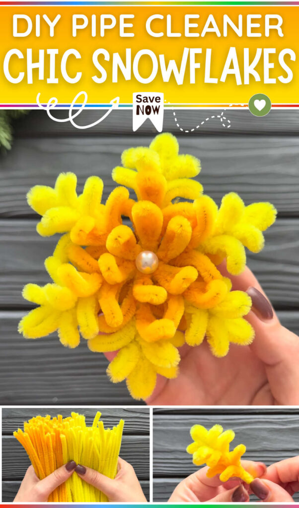 DIY PIPE CLEANER CHIC SNOWFLAKES