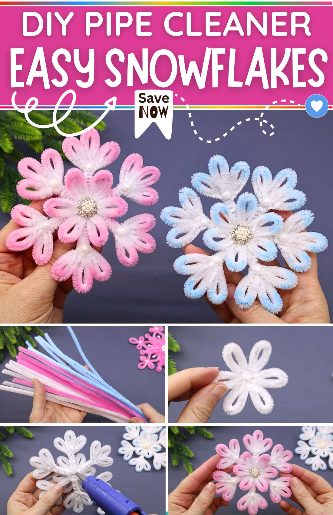 DIY PIPE CLEANER Easy Snowflakes