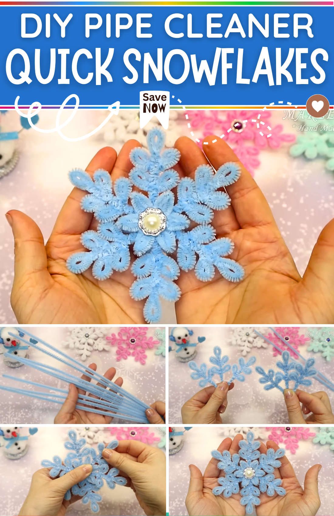 DIY PIPE CLEANER Quick Snowflakes