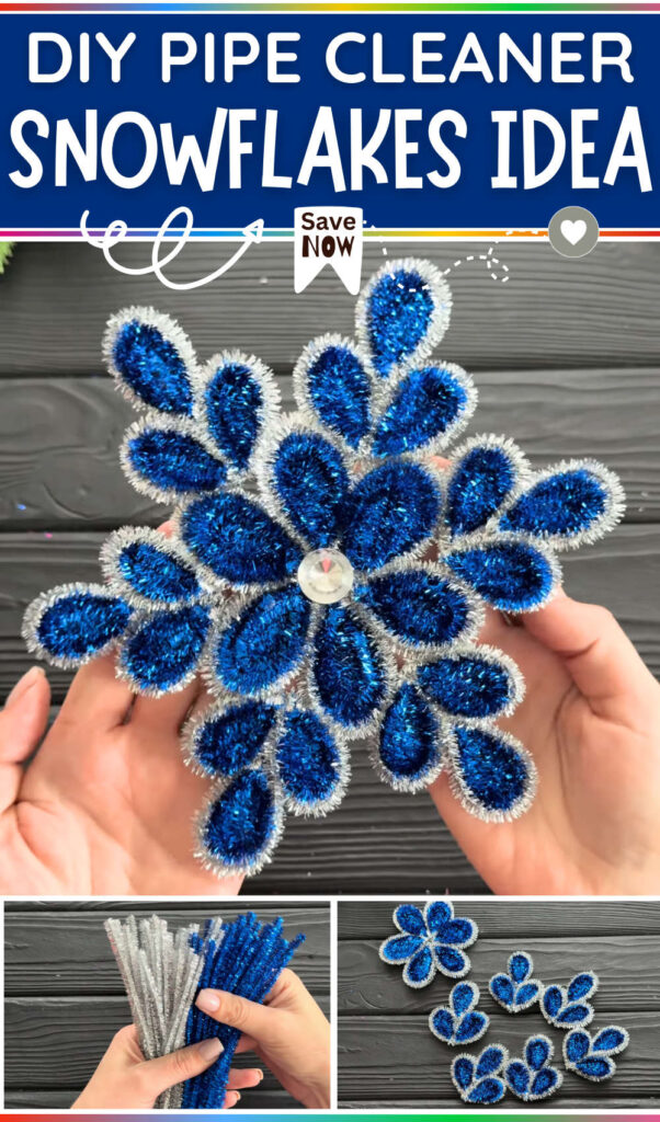 DIY PIPE CLEANER SNOWFLAKES IDEA