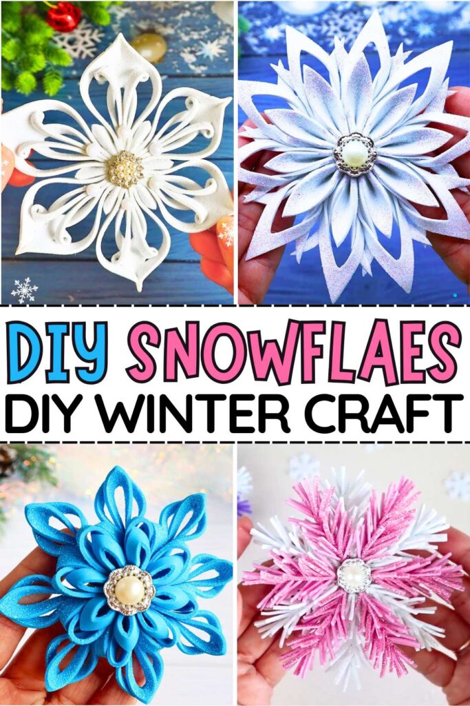 DIY Snowflaes DIY WINTER CRAFT