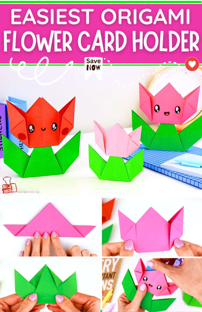 EASIEST ORIGAMI Flower Card Holder