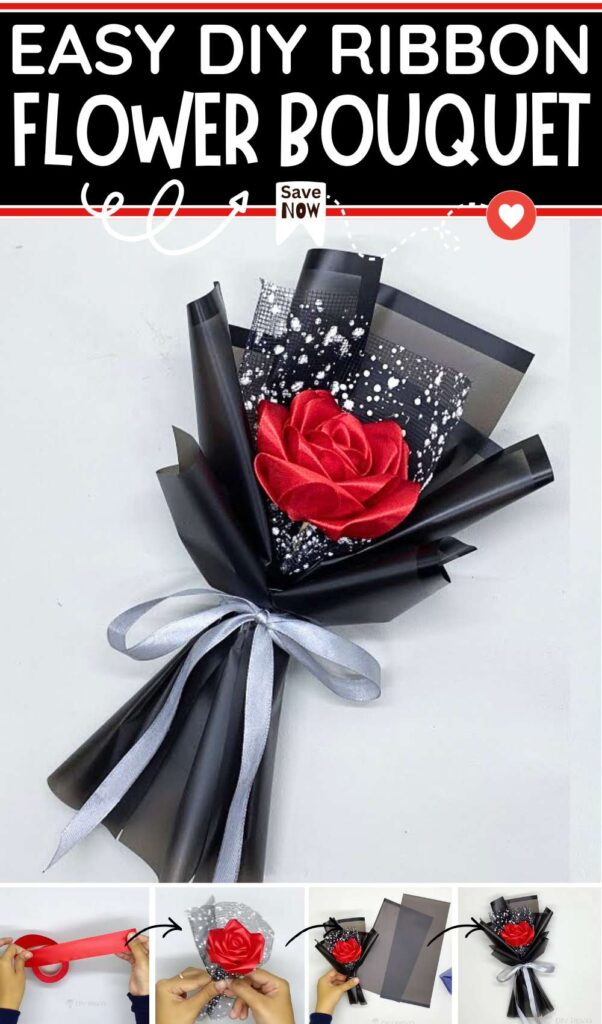 Easy DIY Ribbon FLower Bouquet