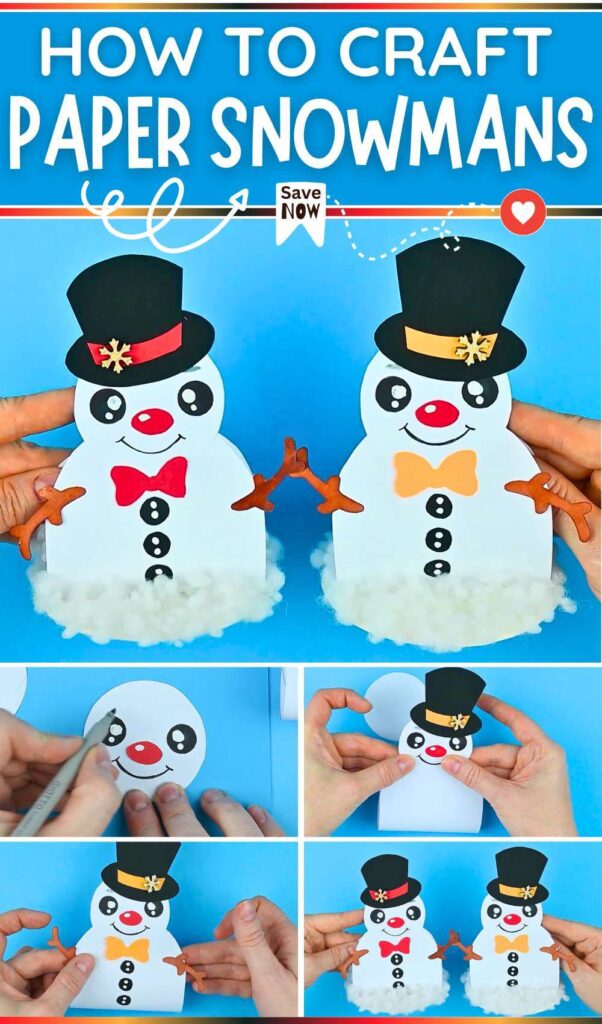 HOW TO CRAFT PAPER SNOWMANs