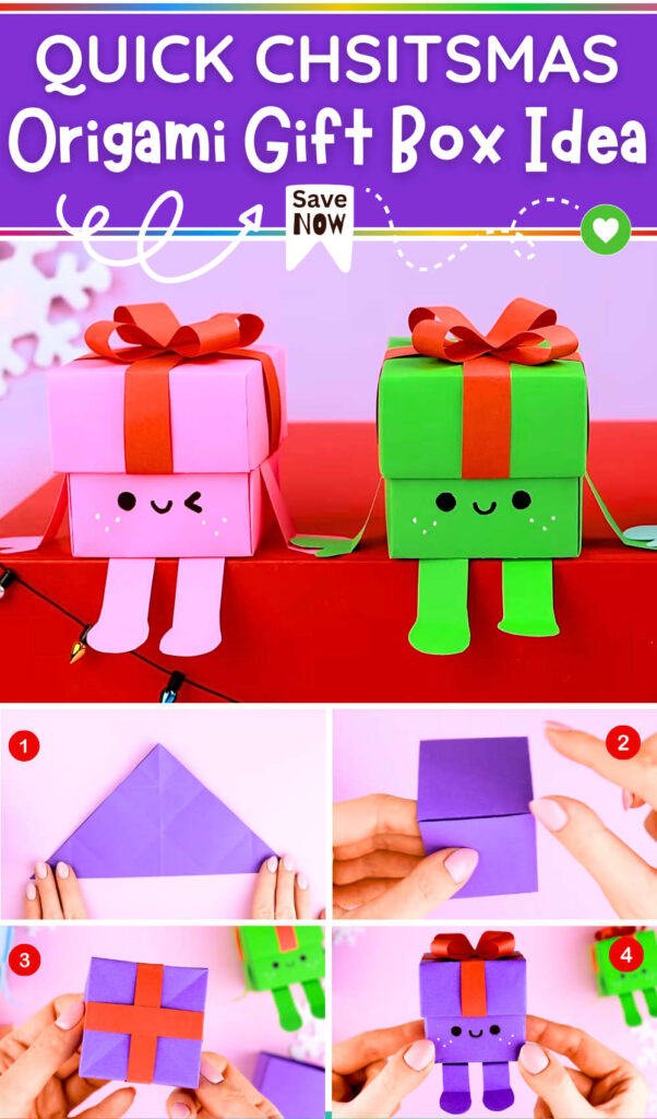 QUICK CHSITSMAS Origami Gift Box Idea