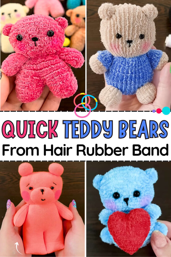 QUICK teddy bears From Hair Rubber Band