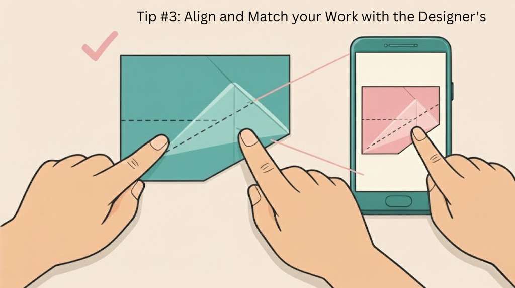 Tip #3 Align and Match your Work with the Designer's