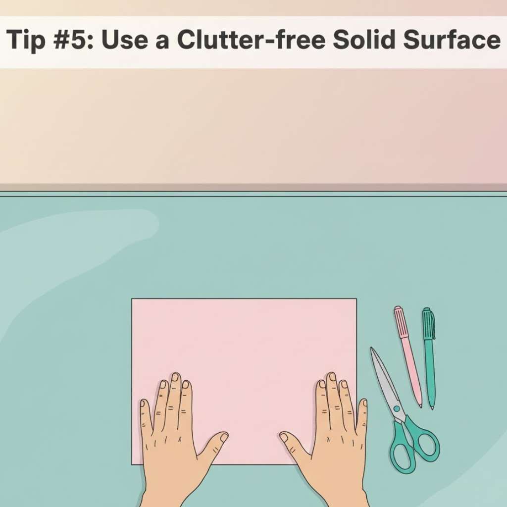 Tip #5 Use a Clutter-free Solid Surface