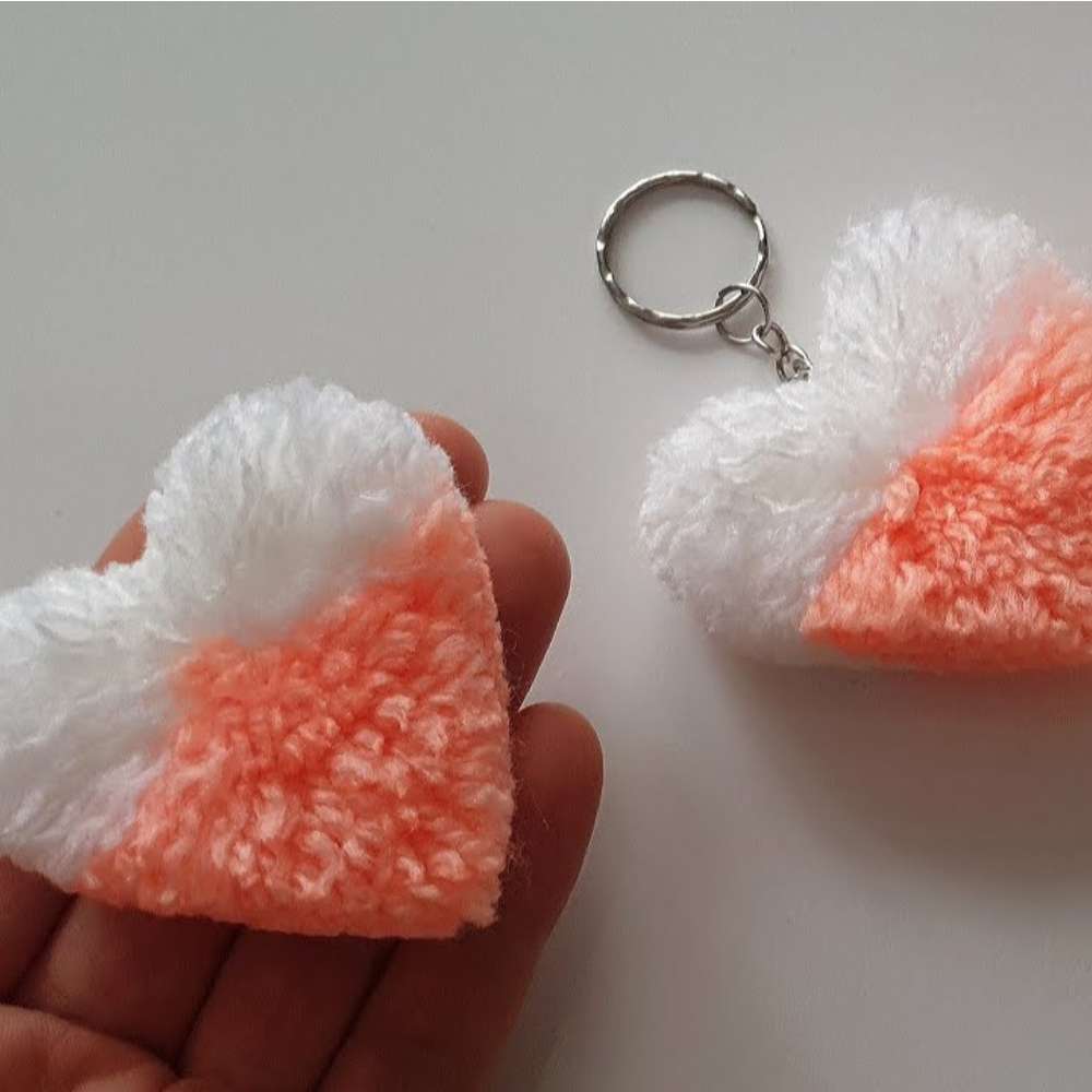 Yarn Heart Keychain