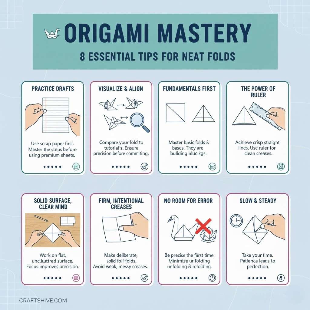 how to add neatness to your origami work