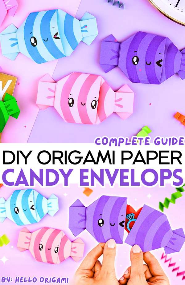DIY Origami Paper Candy Envelops