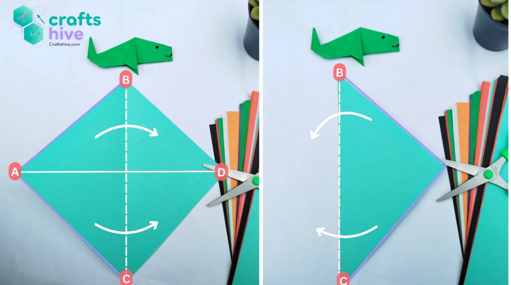 Step #1 Diagonal Fold