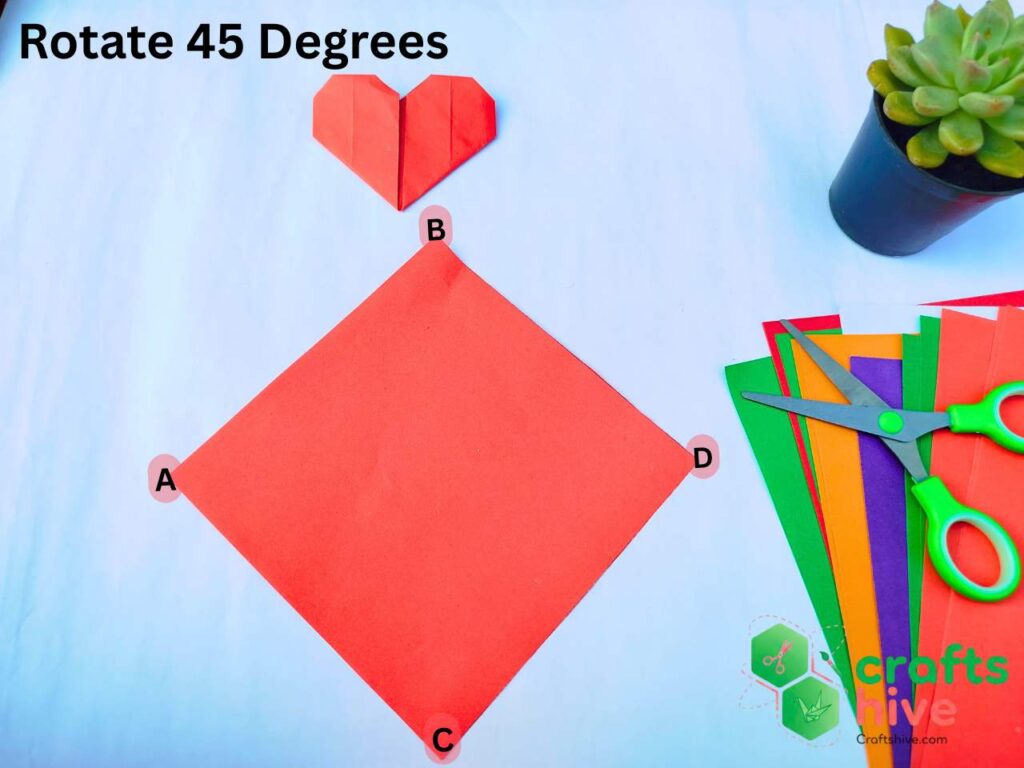 Step #1 Rotate the Paper Sheet 