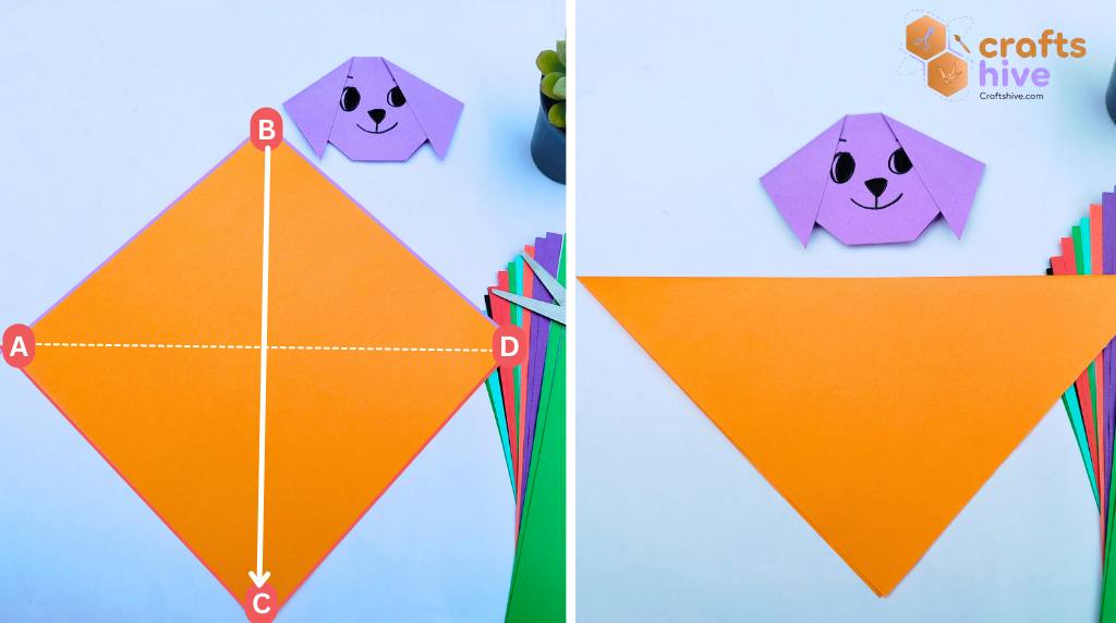 Step #2  Diagonal Fold 