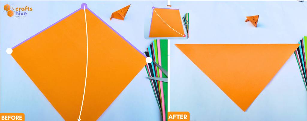 Step #2 Diagonal Fold
