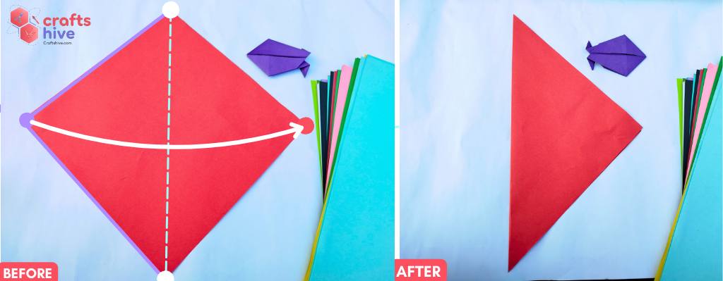 Step #2 Make Diagonal Crease 
