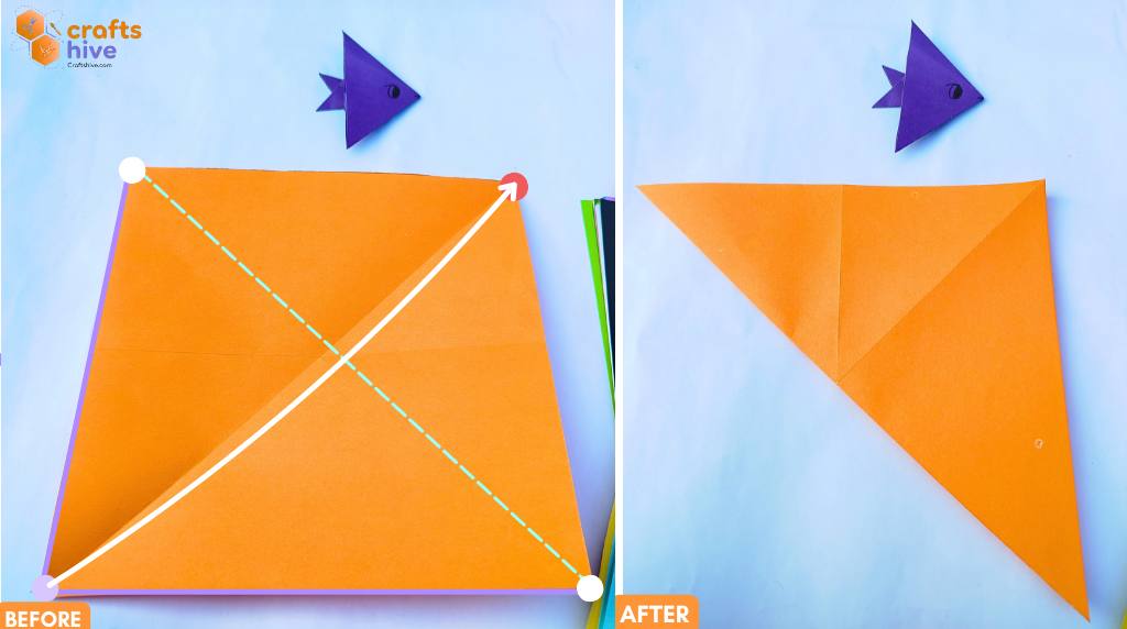 Step #2 Make Diagonal Creases 