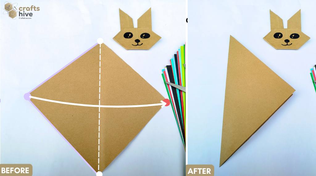 Step #2 Make the Diagonal Fold 