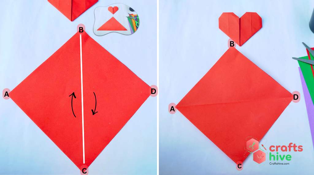 Step #2 Make the Diagonal Fold