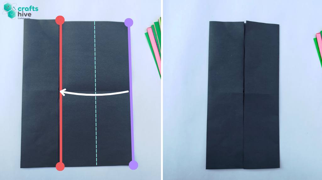 Step #2 Quarter Folds (Vertical Crease)