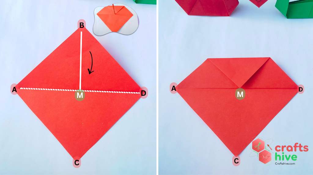 Step #2 of Making the Heart Main Heart Shape