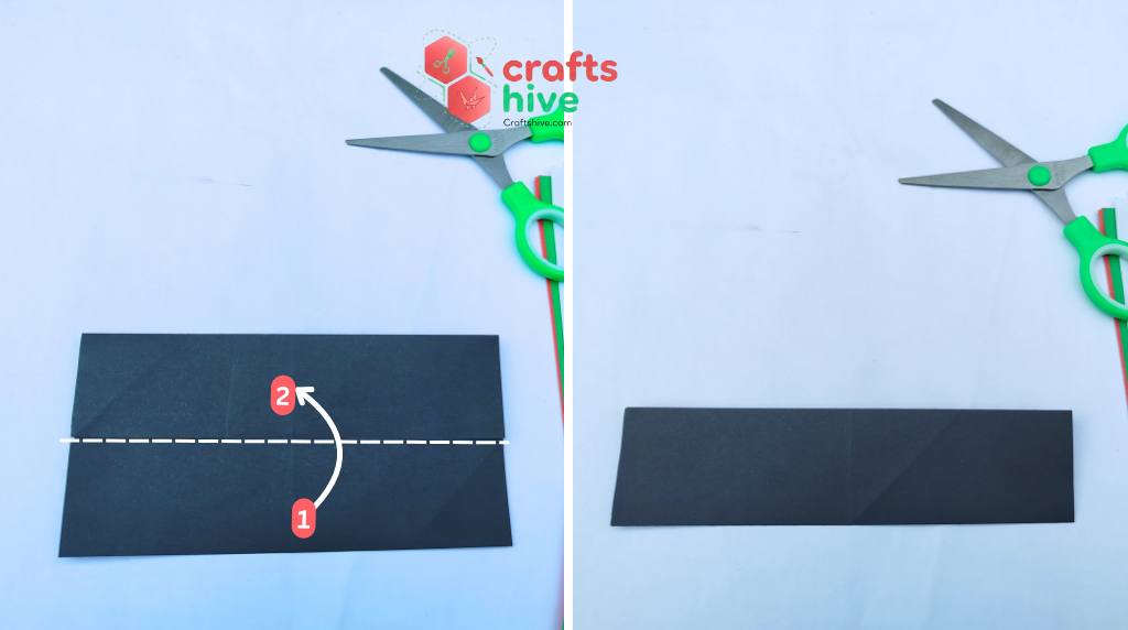 Step #3 Collapse the folded Paper in Half 