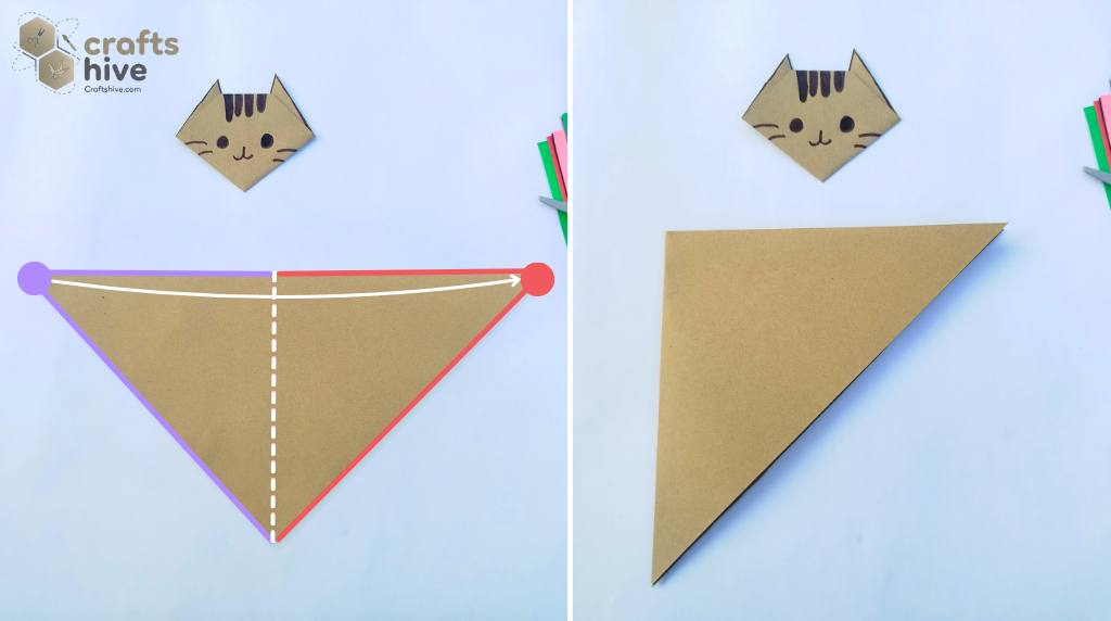 Step #3 Half-Fold of Triangle