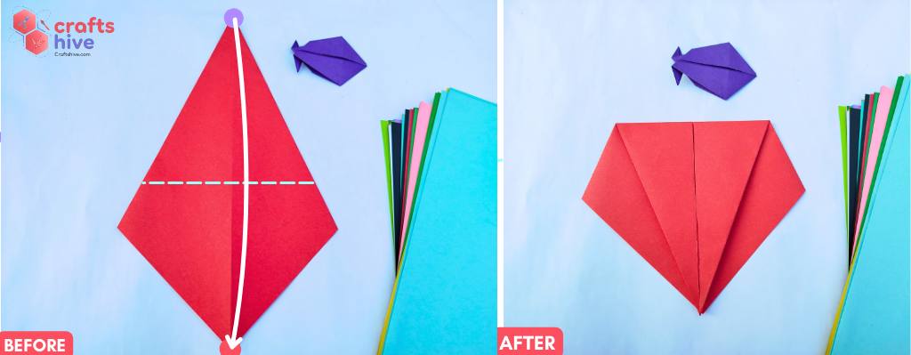 Step #4 Half-fold the Kite 