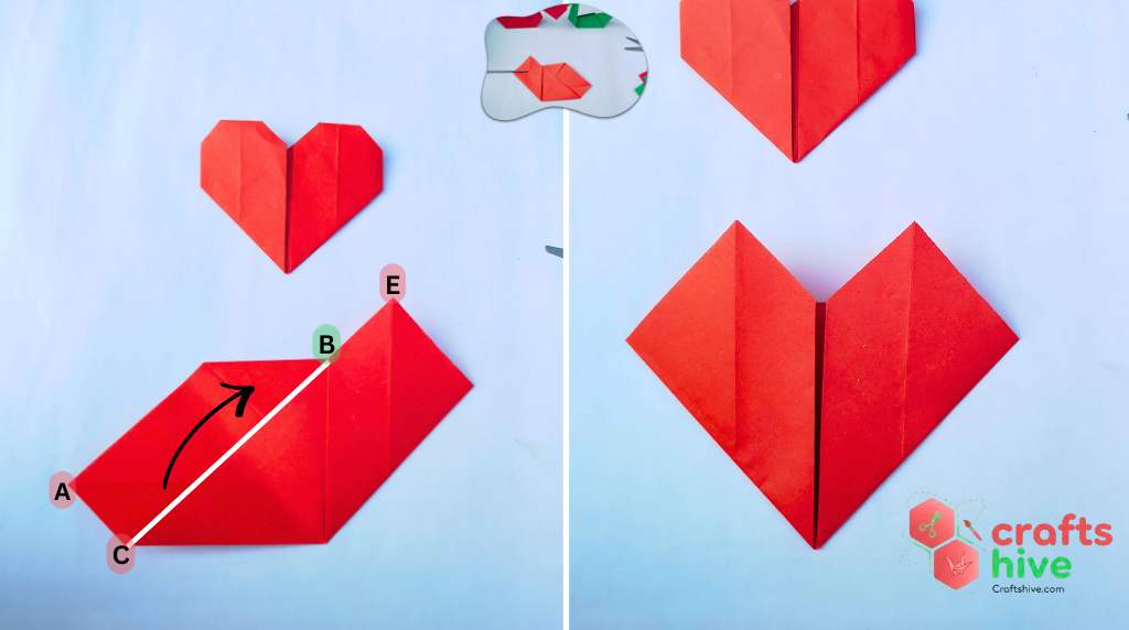 Step #7 Fold the Left Side of Hearts