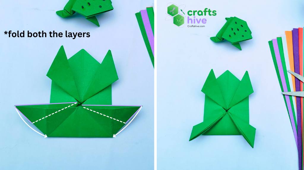 Step #9 Folds for Bottom Legs 