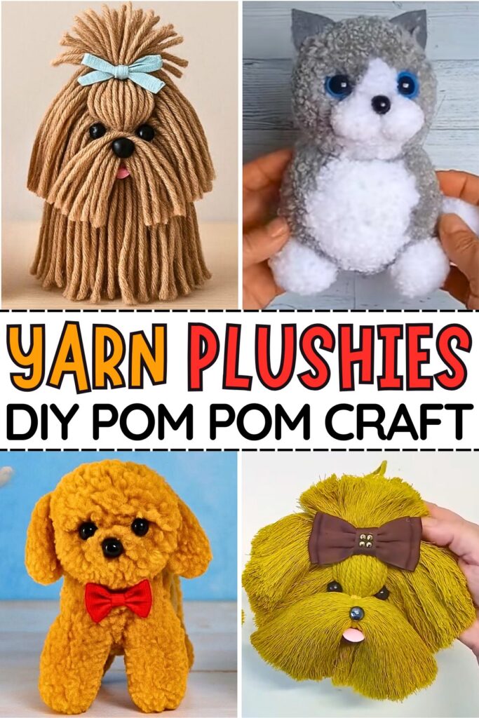 YArn Plushies DIy Pom pom Craft