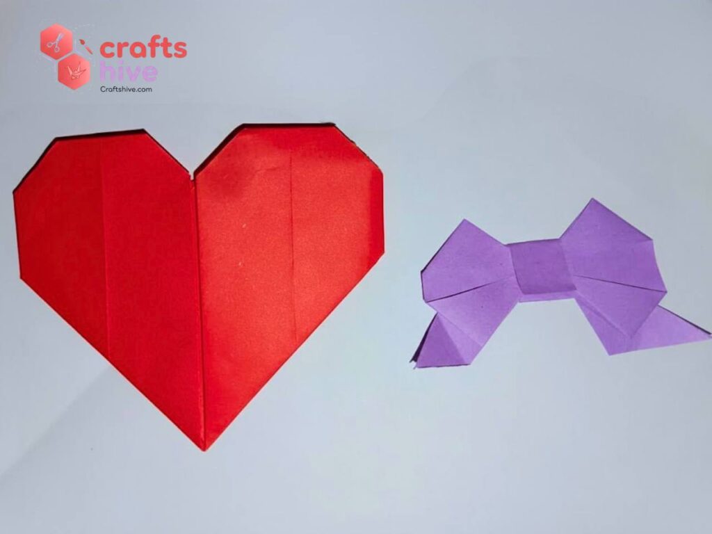 finished bow and heart