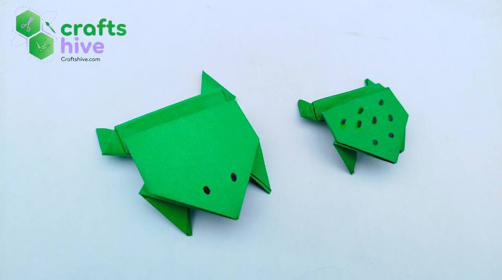pair of origami frogs